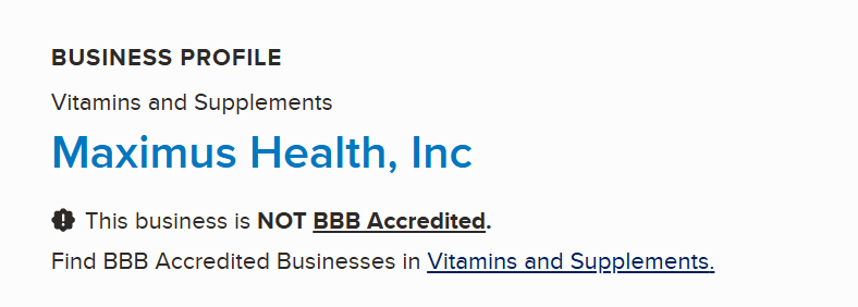 maximus health bbb